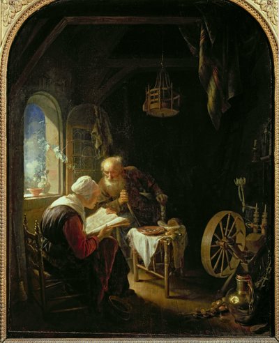 La Leçon de Bible, ou Anne et Tobias - Gerrit Dou